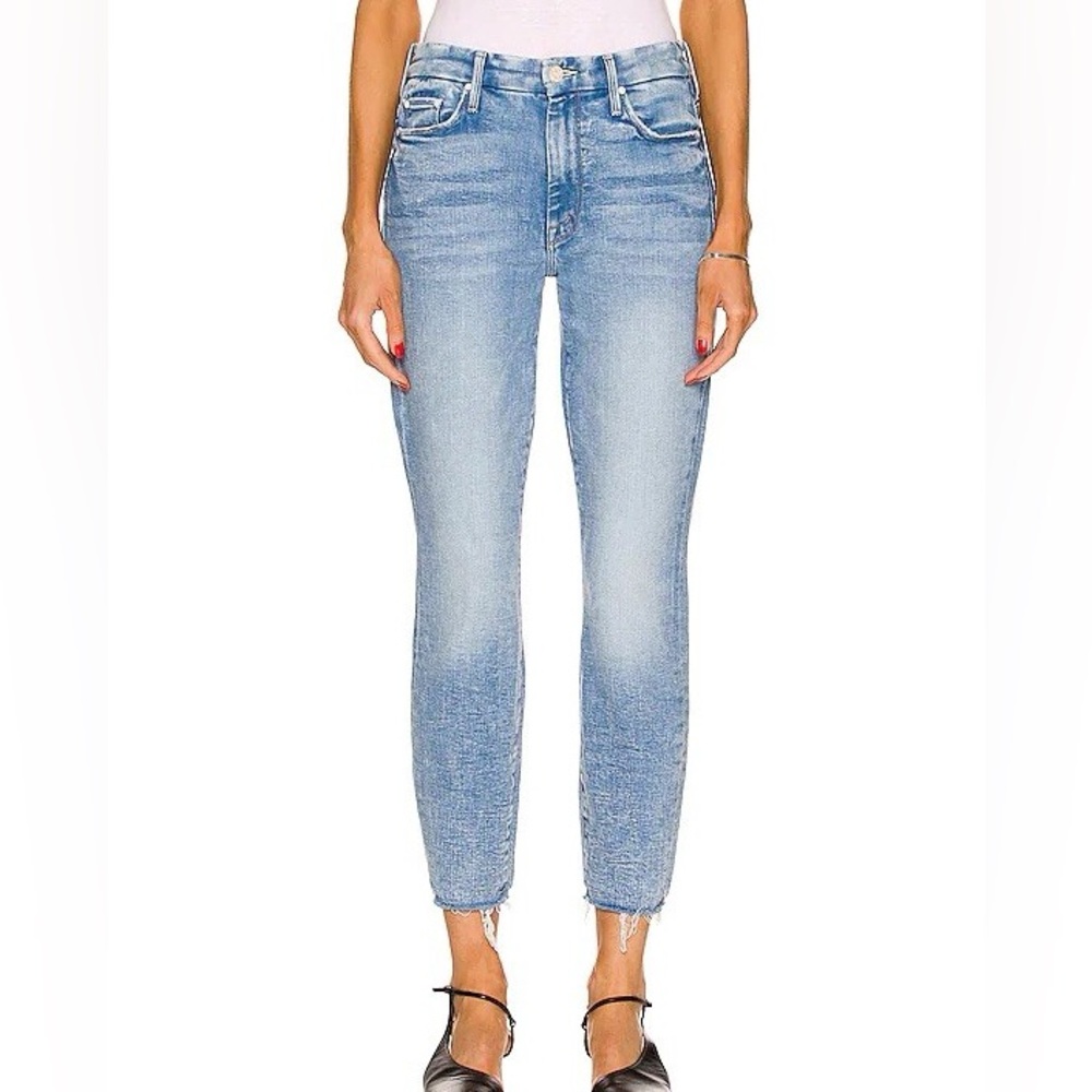 MOTHER High Waisted The Looker Ankle Fray sz 27 in Deep Breaths